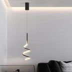Nordic LED Spiral Pendant Light for Bedroom