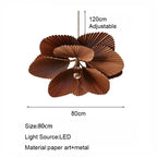 Lámpara colgante de papel bohemio - Diseño floral