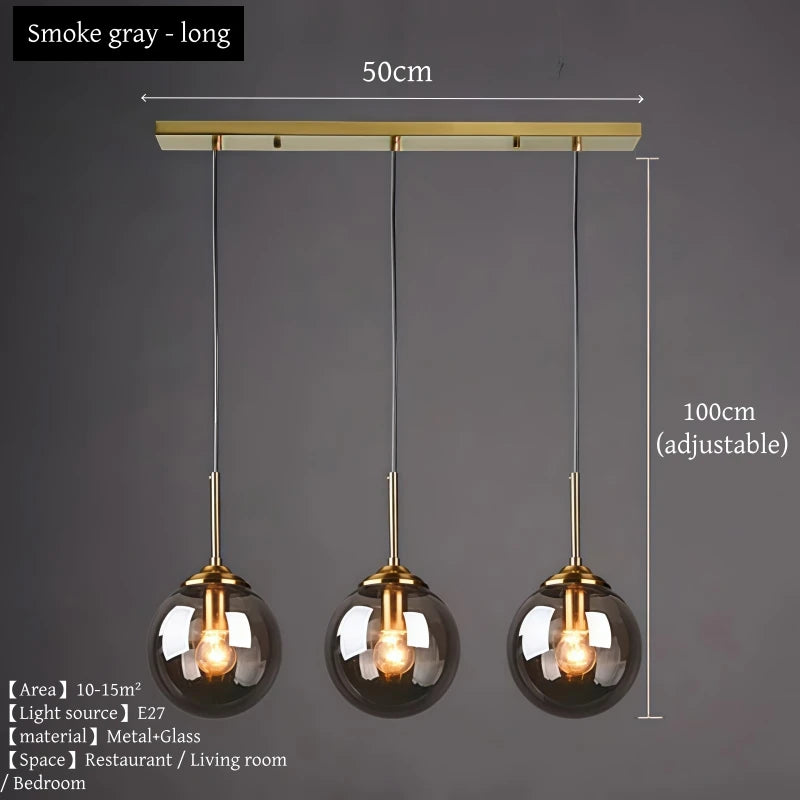 Nordic Glass Pendant Light for Dining Room