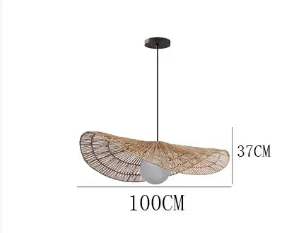 Bohemian Rattan Pendant Light for Bedroom