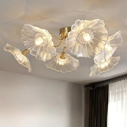 Nordic Glass Pendant Light with Iron Frame