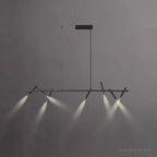 Minimalist Iron Pendant Light with Adjustable Spots