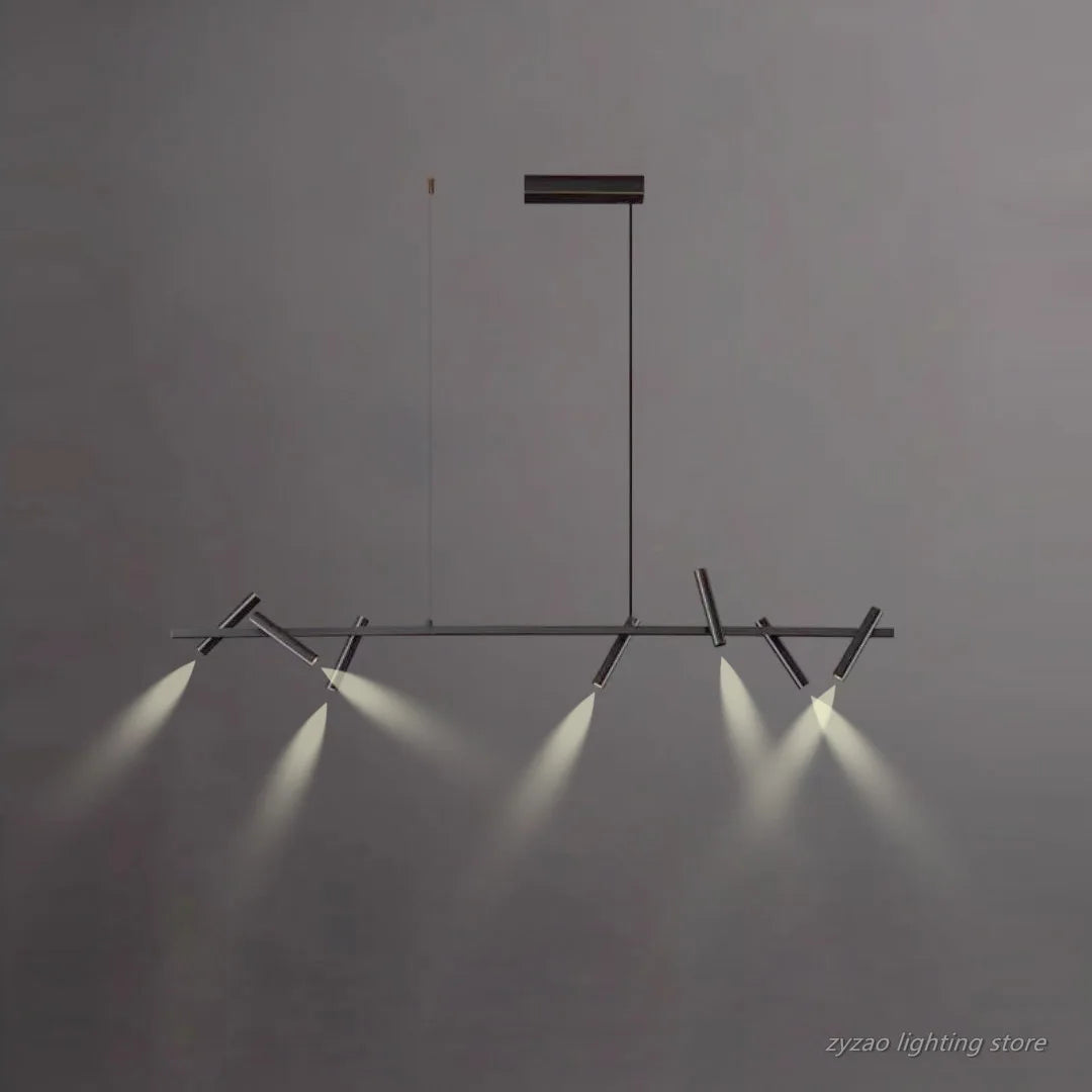 Minimalist Iron Pendant Light with Adjustable Spots
