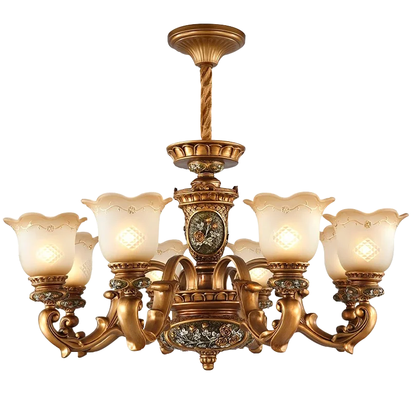 European Retro Iron Resin Pendant Lamp