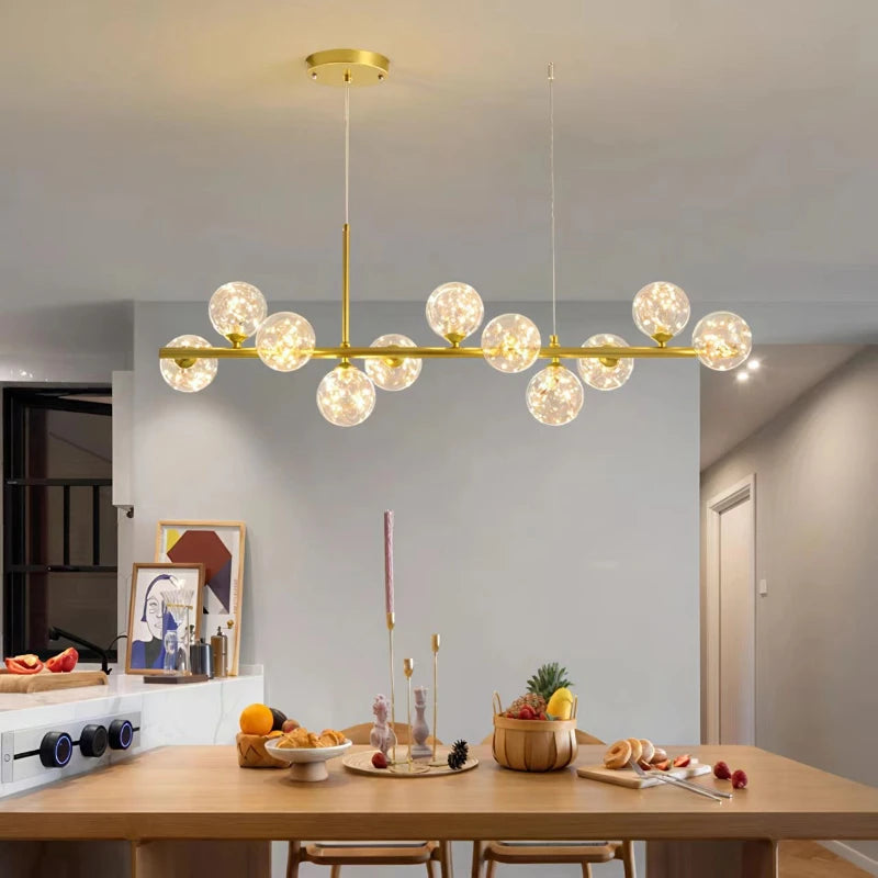 Nordic Glass Bubble Pendant Light for Dining Room