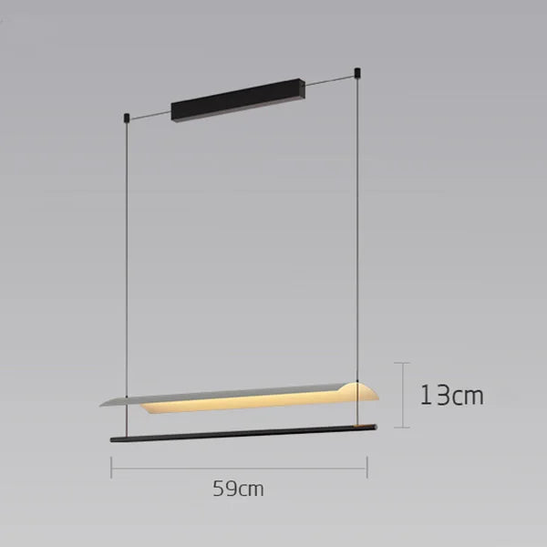 Minimalist Acrylic Pendant Light with Iron Frame