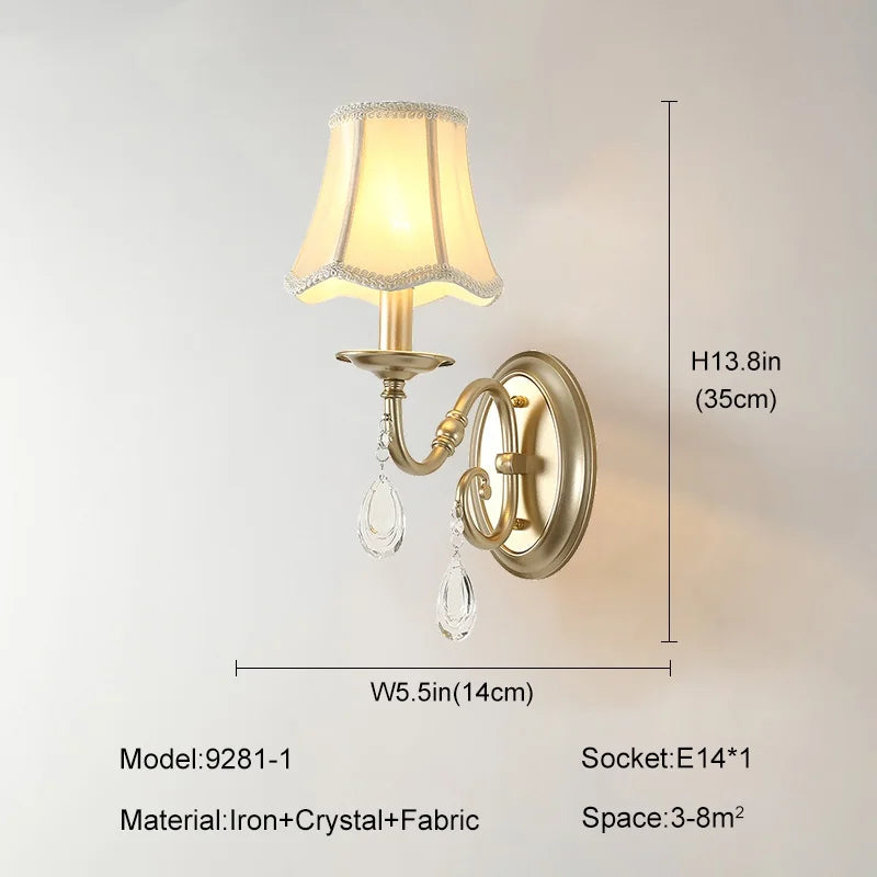 Gold Crystal Chandelier Pendant Light for Living Room