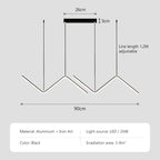 Minimalist Aluminum Pendant Light - Nordic Wave Design