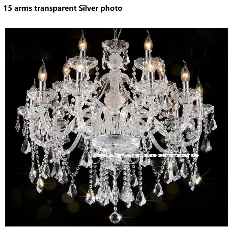 Crystal Chandelier 18 Arms Glass Modern Ceiling Light