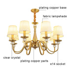 Gold Iron Candle Chandelier Pendant Light