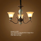 Vintage Iron Ceramic Chandelier Multi-Size