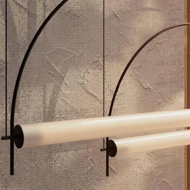 Minimalist Iron Arch Pendant Light for Living Room