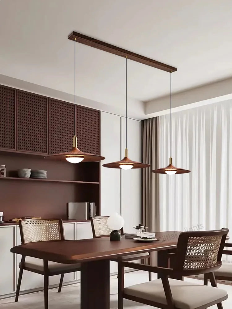 Nordic Wood Pendant Light for Dining Room