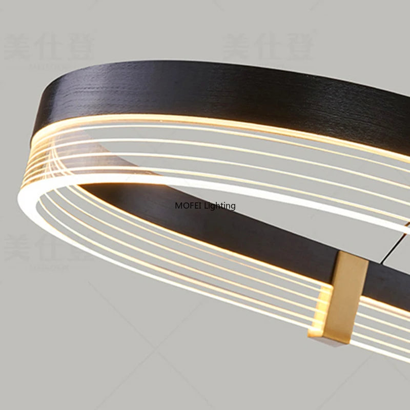 Lámpara colgante LED nórdica - Lámpara de techo minimalista para comedor