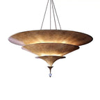 Lámpara colgante de madera estilo Wabi Sabi para comedor