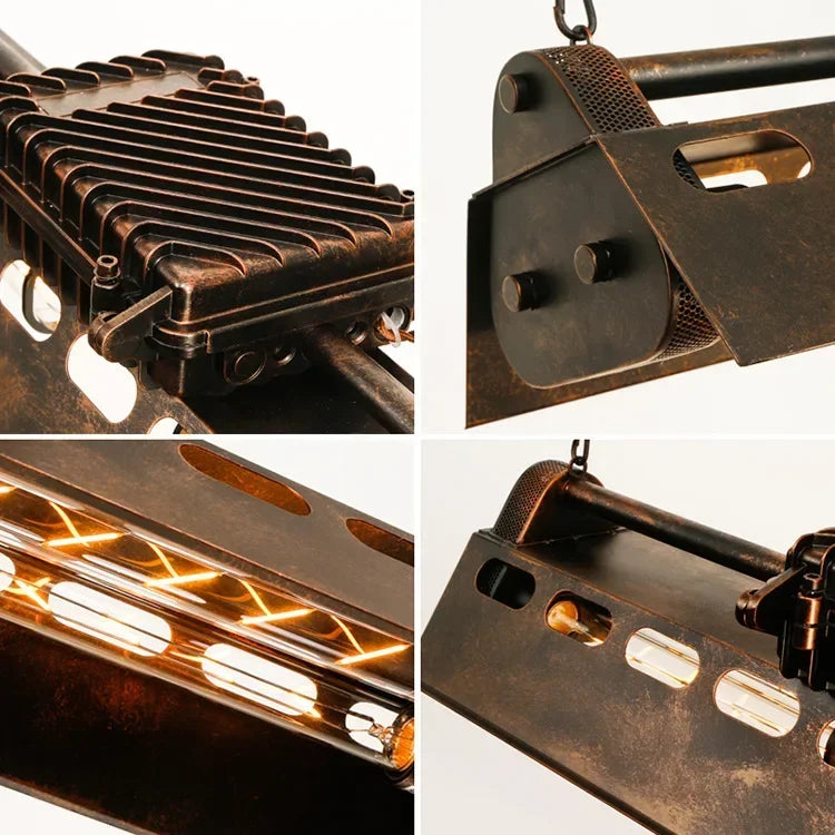 Industrial Iron Pendant Light for Dining Room