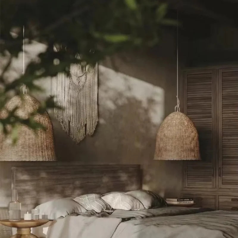 Wabi Sabi Bamboo Pendant Light for Zen Spaces