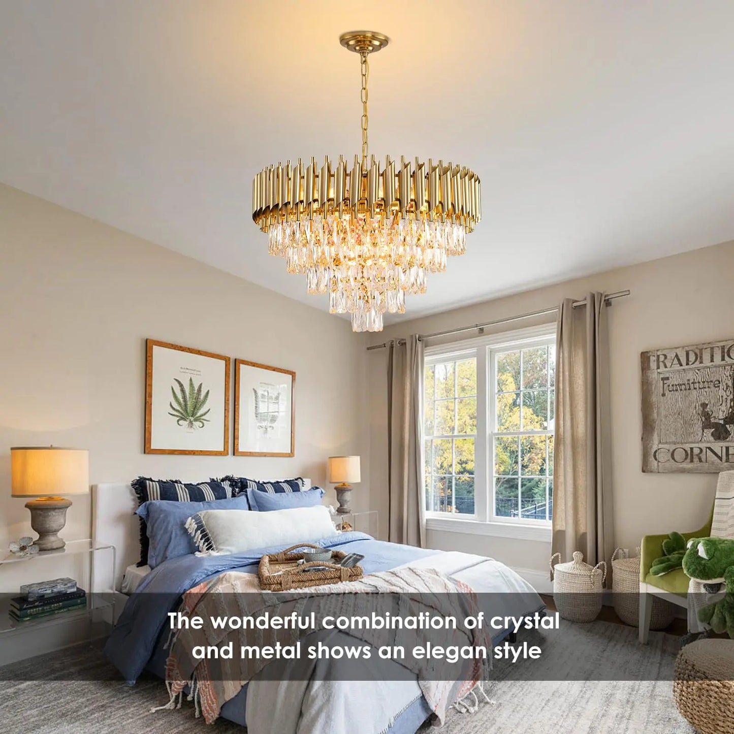 Modern Stainless Steel Circular Chandelier