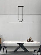 Minimalist Iron Pendant Light - Linear Hanging Lamp