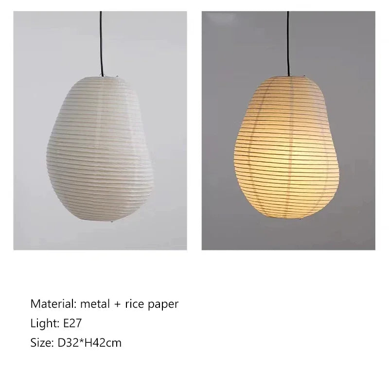 Japanese Rice Paper Pendant Light for Dining Room