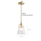 Nordic Glass Pendant Light with Brass Fixture