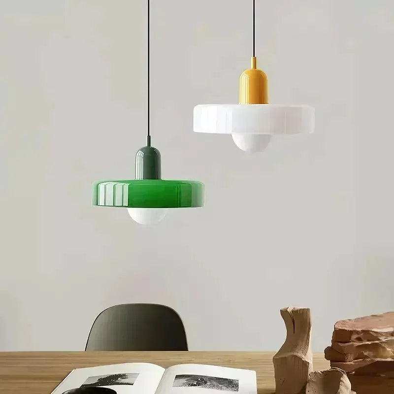 Nordic Retro Glass Pendant Light for Dining Room
