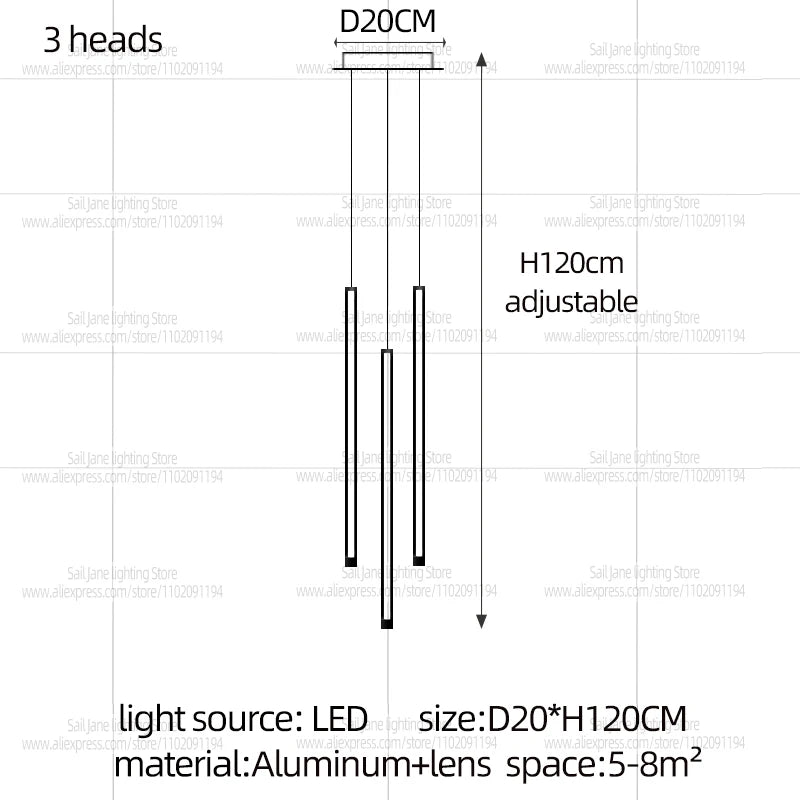 Minimalist Wood Pendant Light for Staircase