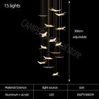 Nordic Acrylic Bird Pendant Light for Stairwell