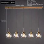 Nordic Glass Metal Pendant Light for Dining Room