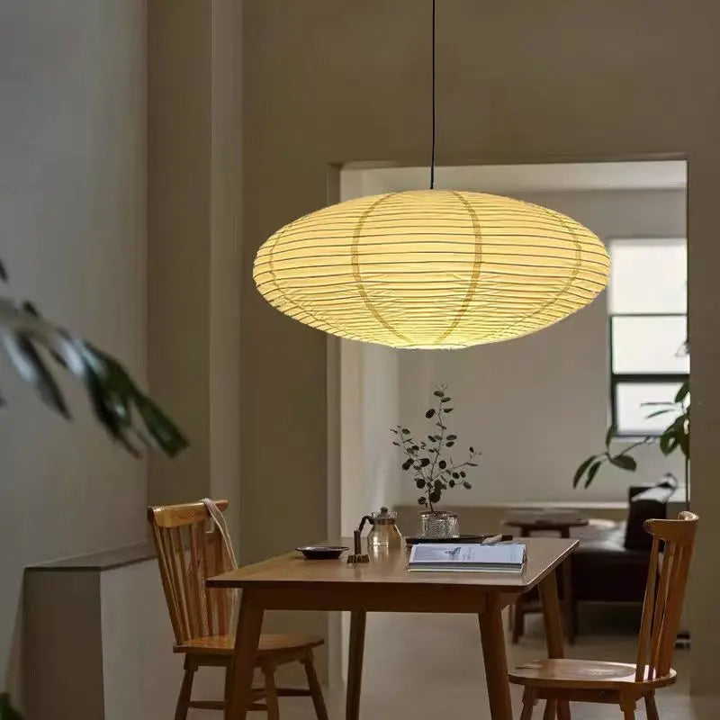 Minimalist Rice Paper Pendant Light for Dining Room
