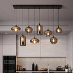 Nordic Smoke Glass Pendant Light for Dining Room