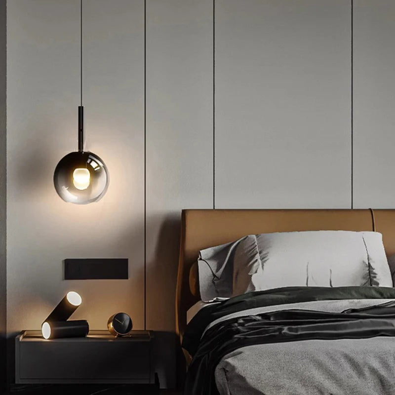 Lámpara Colgante Nórdica de Cristal para Dormitorio