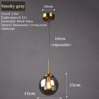 Nordic Glass Metal Pendant Light for Dining Room