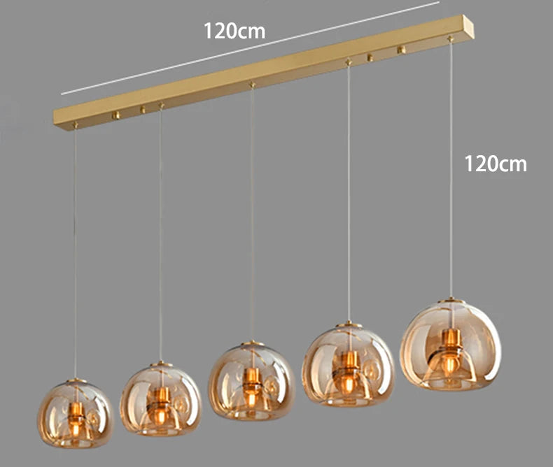 Modern Glass Pendant Light for Dining Room