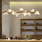 Modern Tree Branch Iron Chandelier with LED Lotus