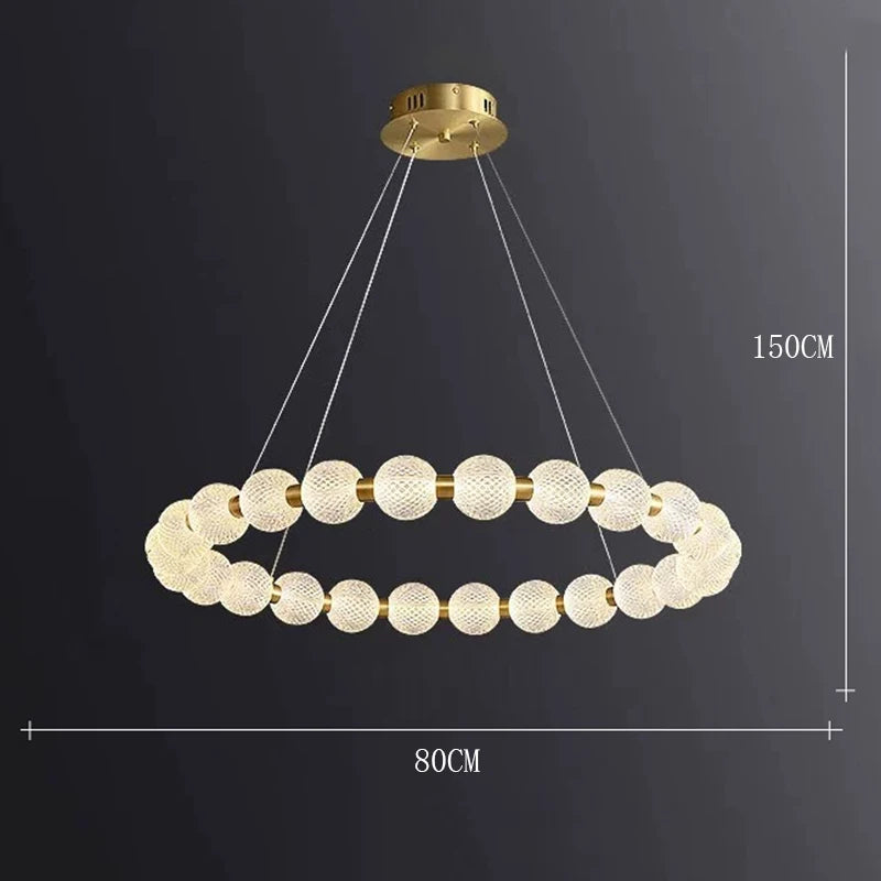 Modern Glass Globe Pendant Light for Dining Room
