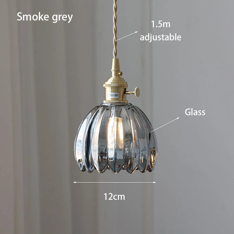 Retro Modern Glass Pendant Lamp with Twisted String Design