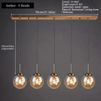 Nordic Glass Metal Pendant Light for Dining Room