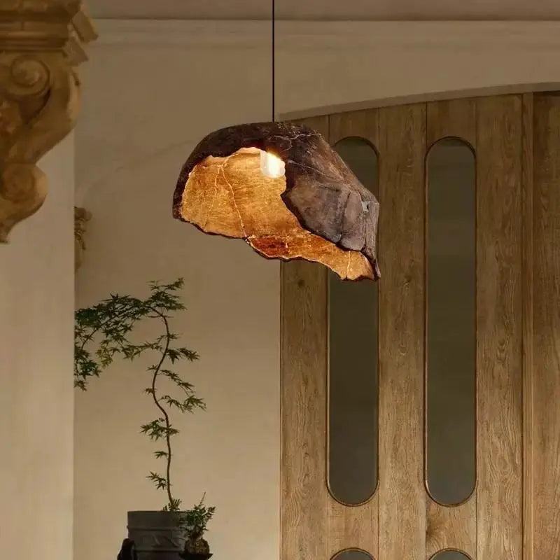 Wabi Sabi Dried Lotus Pendant Light Zen Retro