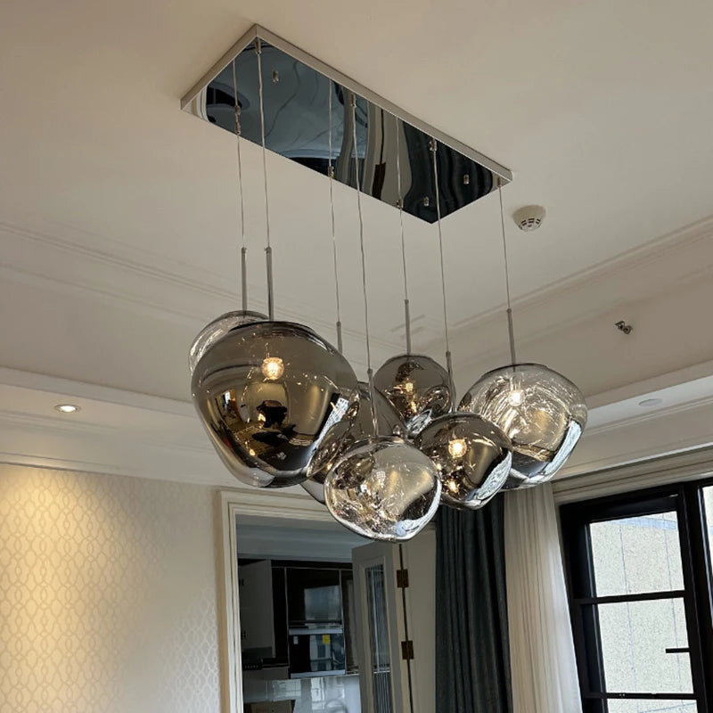 Nordic Glass Pendant Light - Lava Design Hanging Lamp
