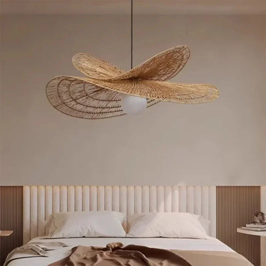 Bohemian Rattan Pendant Light for Bedroom