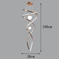 Modern LED Pendant Light with Twisted Metal Arms