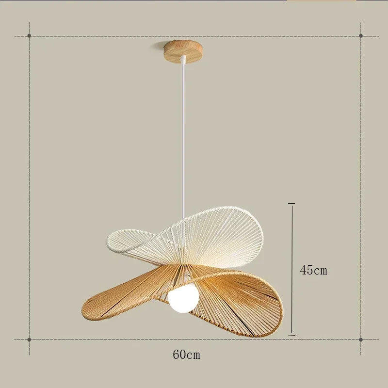 Bohemian Rattan Pendant Light Woven Hanging Lamp