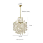 French Capiz Shell Spiral Chandelier in Chrome and Gold for Bedroom