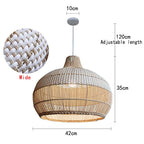 Bohemian Rattan Pendant Light for Dining Room