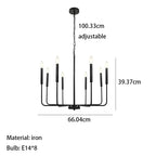 Modern Iron Branch Chandelier LED Pendant Lamp