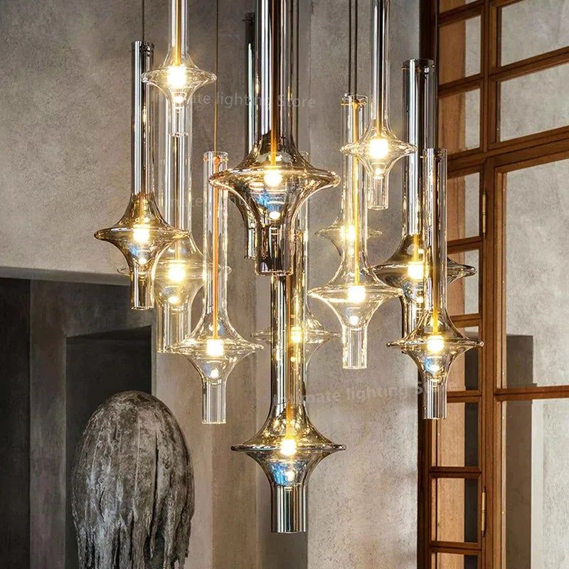 Nordic Glass Tube Pendant Light Minimalist Design