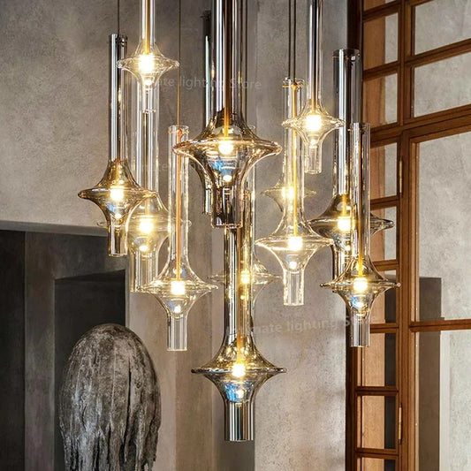 Nordic Glass Tube Pendant Light Minimalist Design