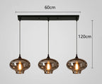 Nordic Smoke Glass Pendant Light for Dining Room