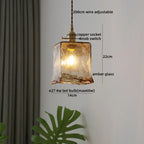 Nordic Glass Pendant Light with Copper Fixture